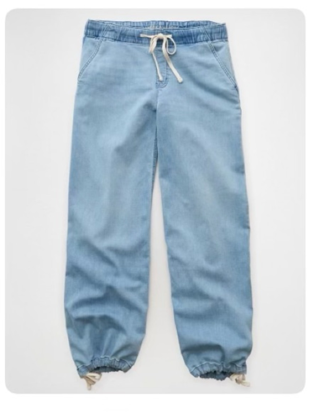 AE Cozy Dreamy Drape Convertible Jogger - Light Tinted Wash